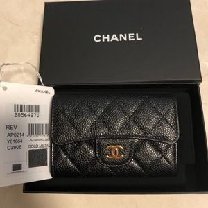SOLD.  Chanel card case holder
